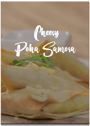 Cheesy Poha Samosa